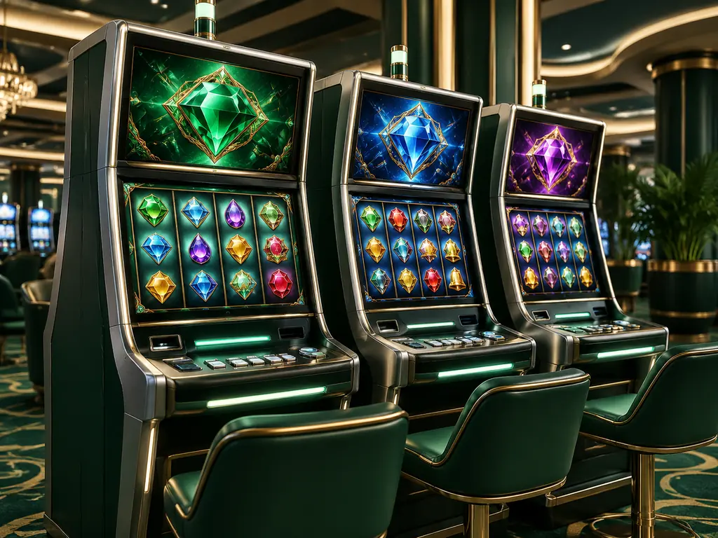 Kabinet slot dengan simbol permata tanpa merek